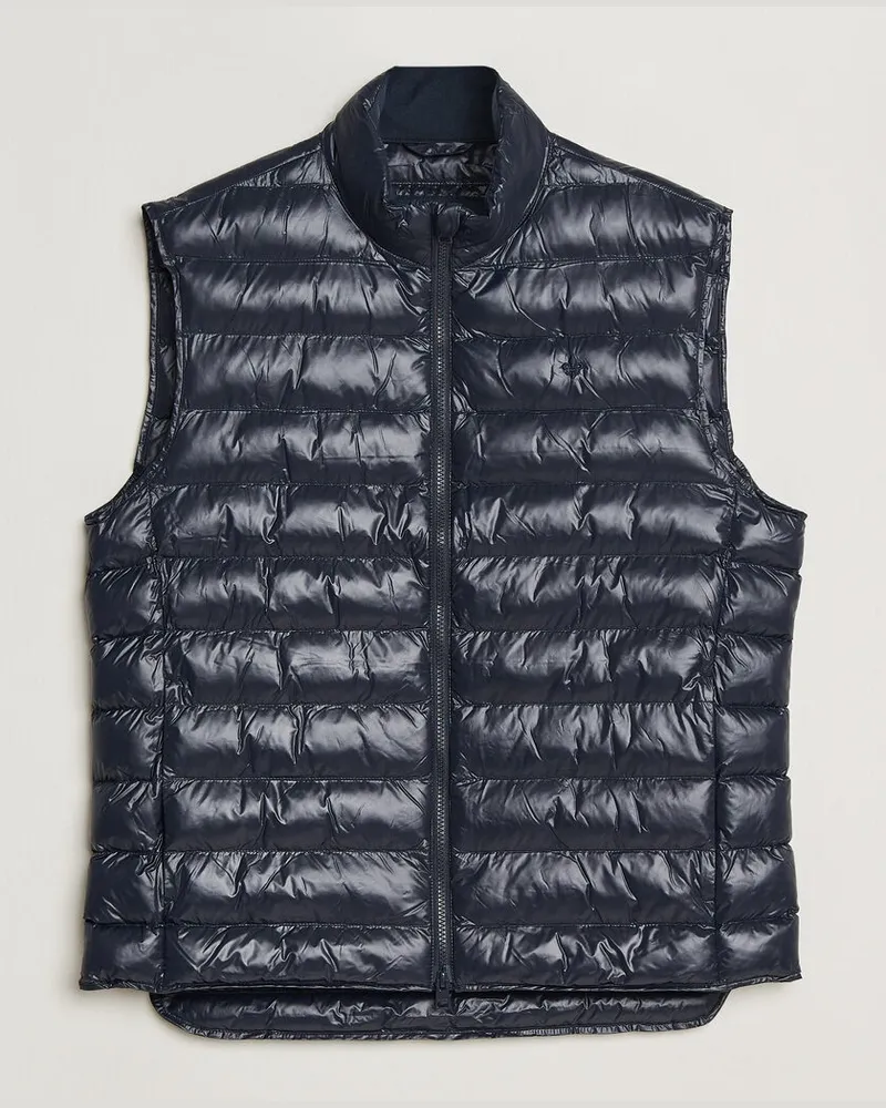 Morris Norfolk Liner Vest Glossy Navy Blau