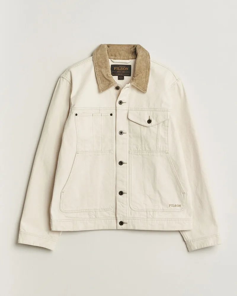 Filson Rustic Canvas Short Cruiser Natural Seed Weiß