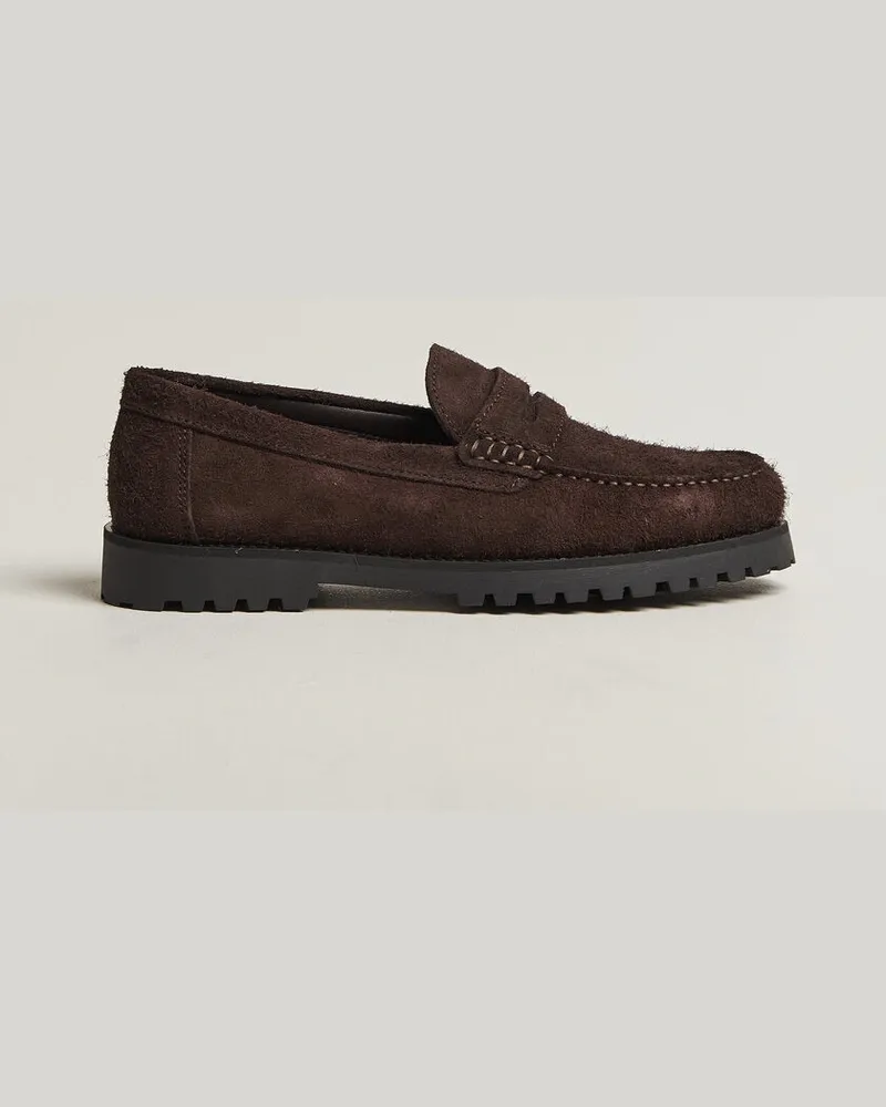 LES DEUX Hairy Suede Loafer Molé Brown Braun