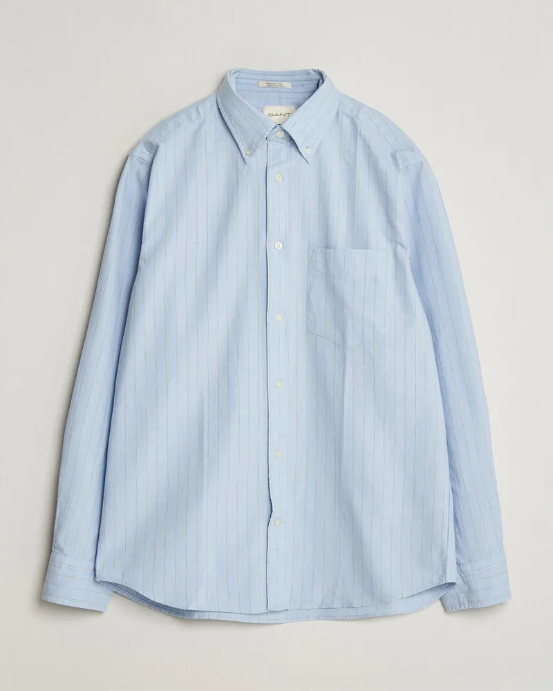 Gant Regular Fit Archive Oxford Striped Shirt Clear Sky Blau