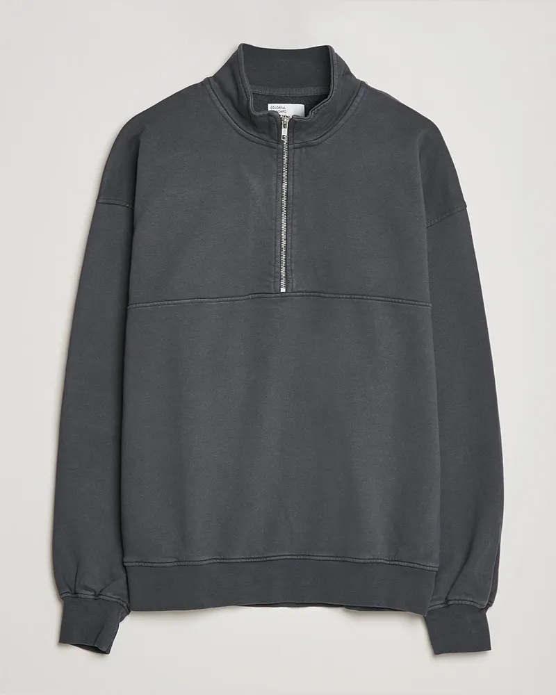 COLORFUL STANDARD Classic Organic Half-Zip Lava Grey Grau