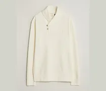 Double Knitted Shawl Collar Sweater Pale Cream