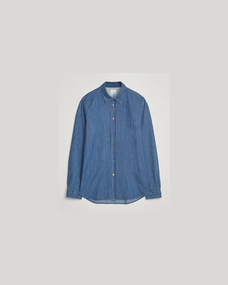 Paul Smith Tailored Fit Denim Shirt Blue Wash Blau