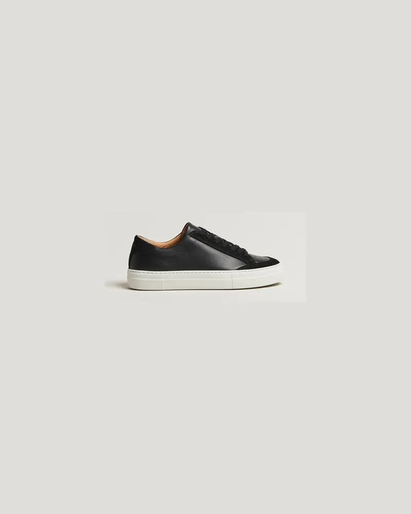 J.Lindeberg Art Signature Leather/Suede Sneaker Black Schwarz