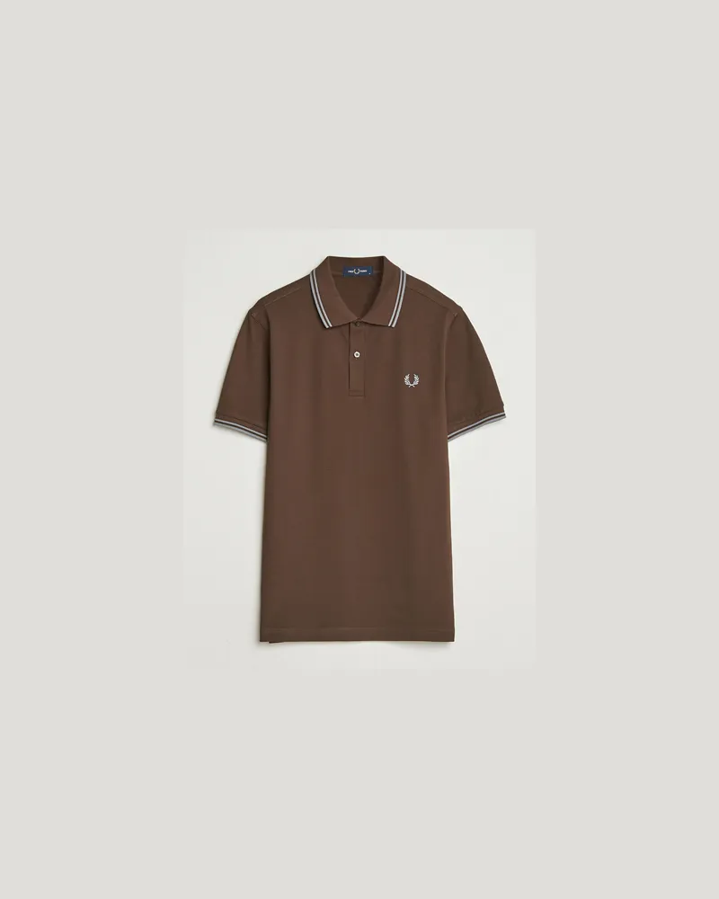 Fred Perry Fred Perry Twin Tipped Fred Perry Shirt Burnt Tobacco Braun