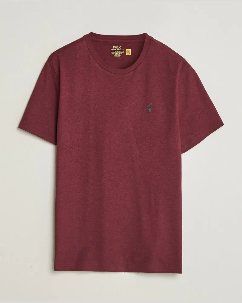 Ralph Lauren Custom Slim Fit T-shirt Spring Wine Heather Rot