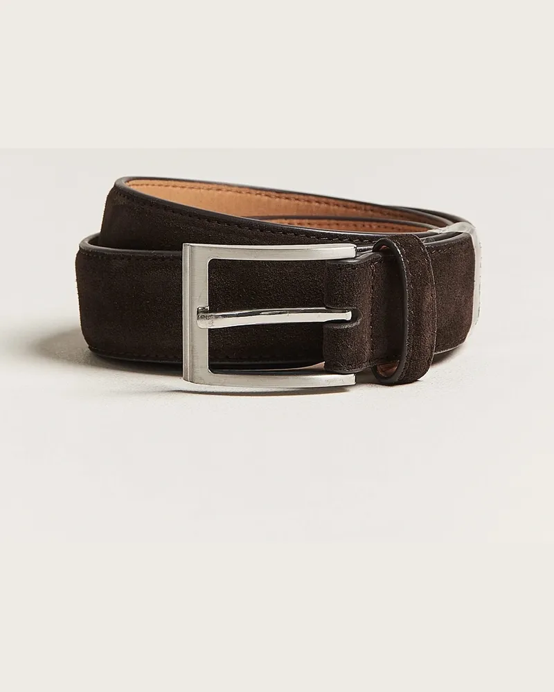 Loake 1880 William Suede Belt Dark Brown Braun