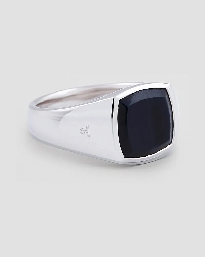 Tom Wood Kay Ring Blue Hawk Eye Silber