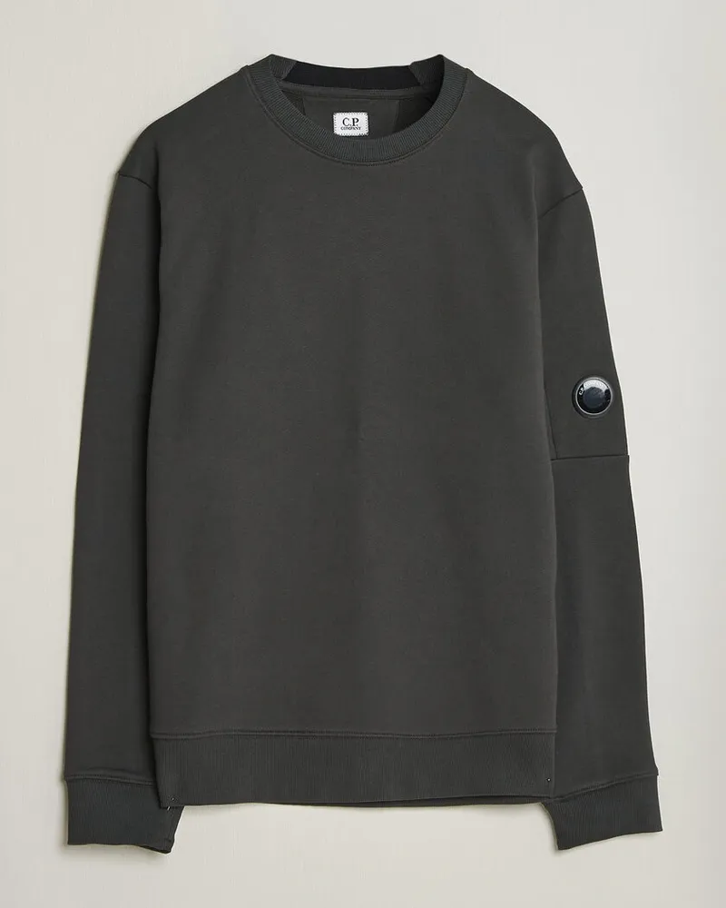 C.P. Company Diagonal Raised Fleece Lens Sweatshirt Dark Grey Grau