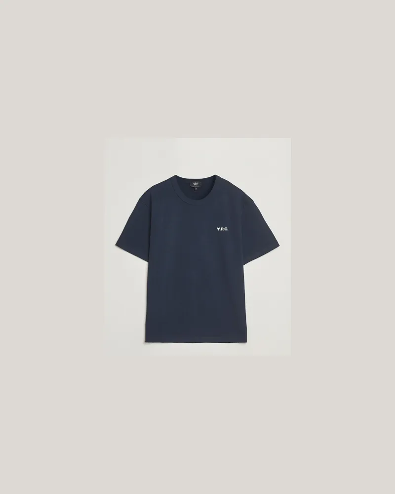 A.P.C. Boxy Fit Petit VPC T-Shirt Dark Navy/Ecru Blau