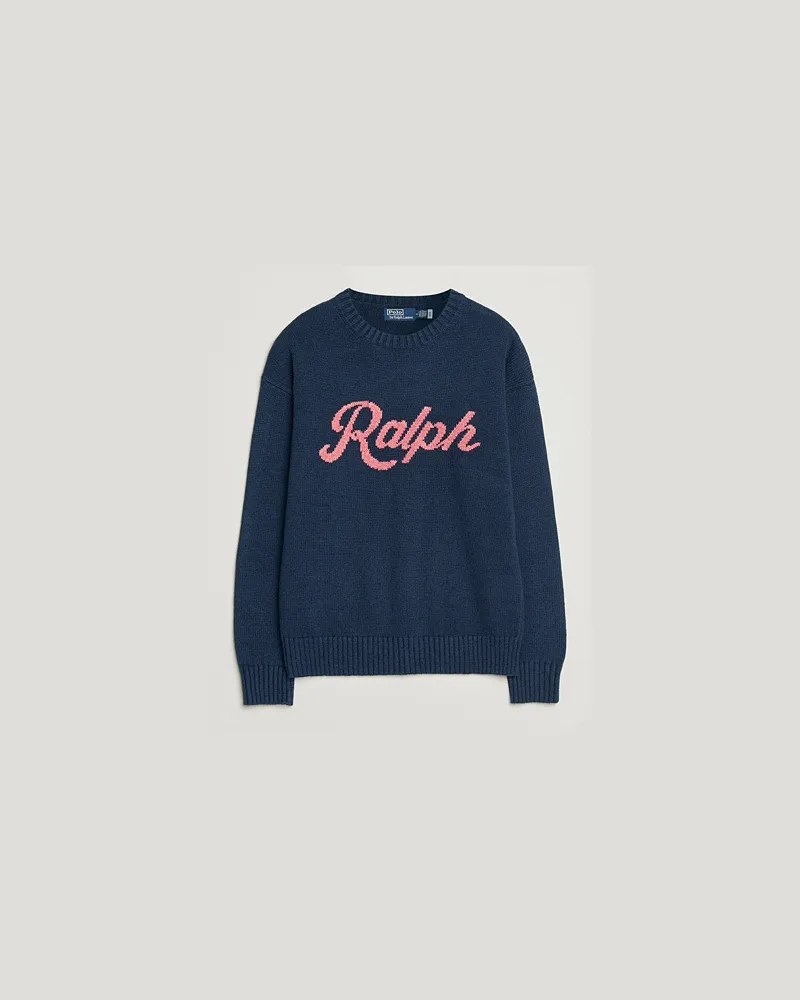 Ralph Lauren Linen Blend Sweater Dark Cobalt Blau
