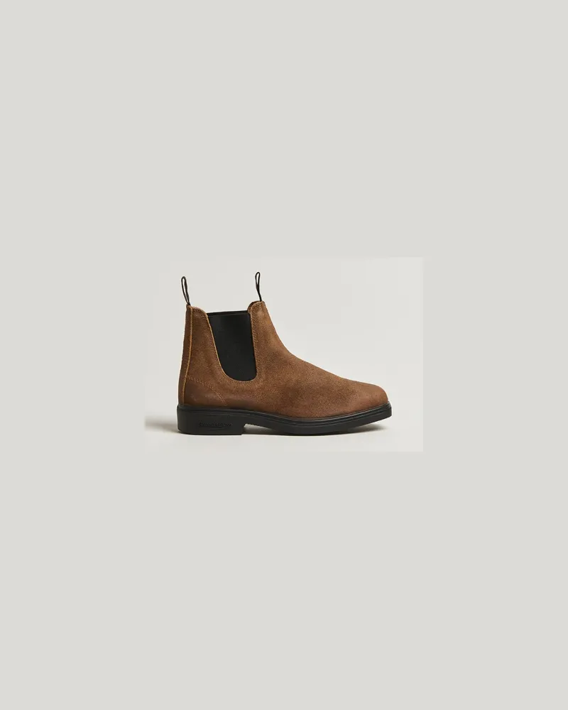 BLUNDSTONE 2581 Dress Waked Suede Chelsea Boot Tobacco Braun