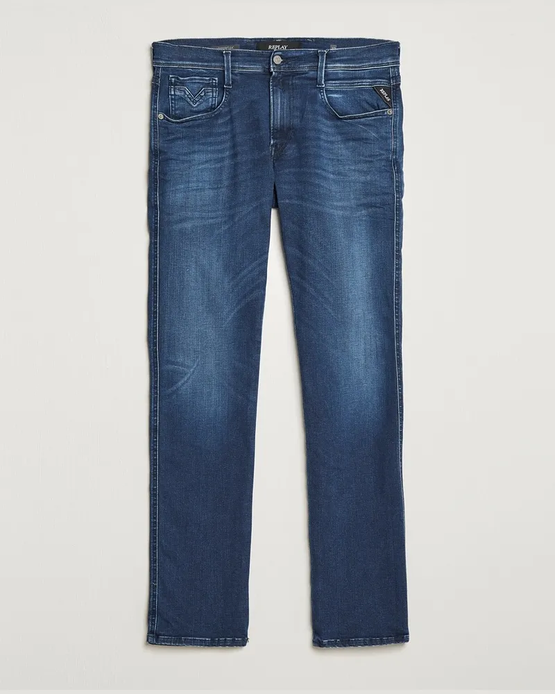Replay Anbass Hyperflex Re-Used Jeans Dark Blue Blau