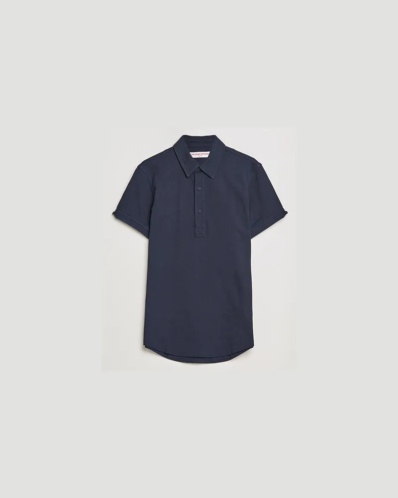 Orlebar Brown Sebastian Tailored Baumwoll Polo Navy Blau