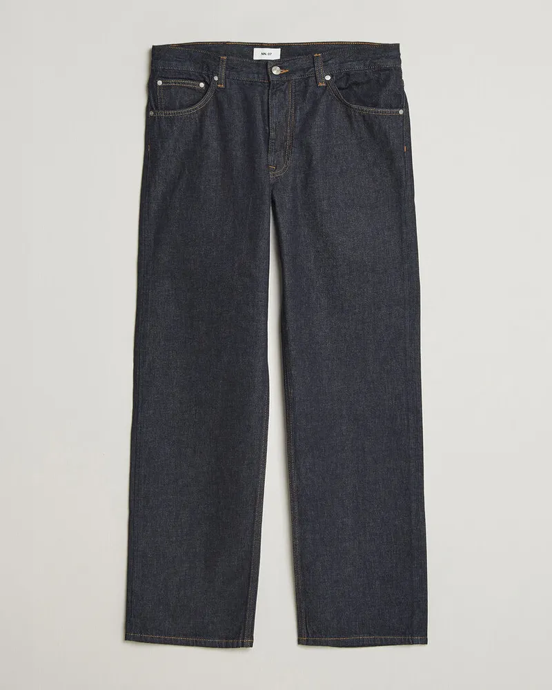 NN 07 Otis Relaxed Fit Jeans Raw Indigo Blau