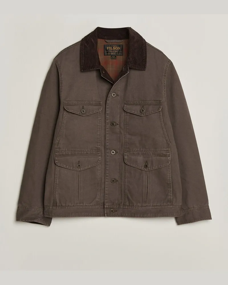 Filson Rustic Canvas Journeyman Canvas Jacket Bark Braun