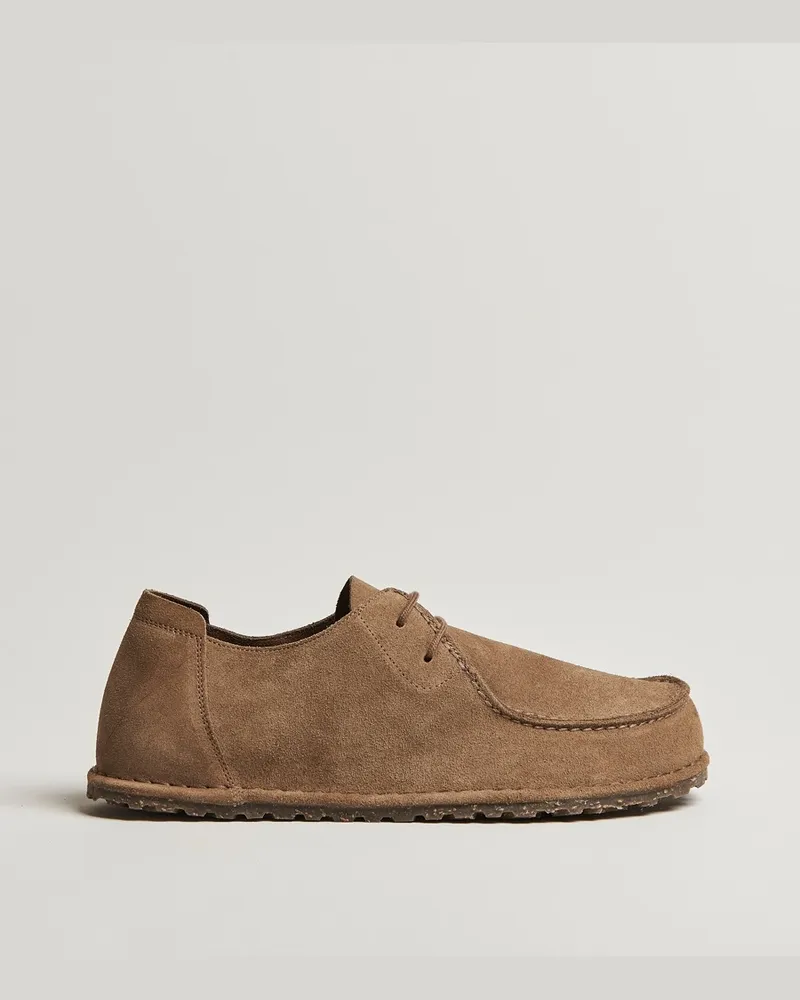 Birkenstock Utti Lace Suede Loafer Gray Taupe Braun