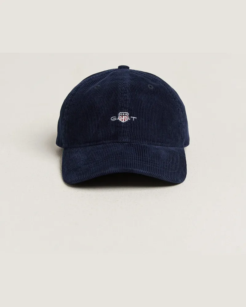 Gant Corduroy Cap Marine Blau