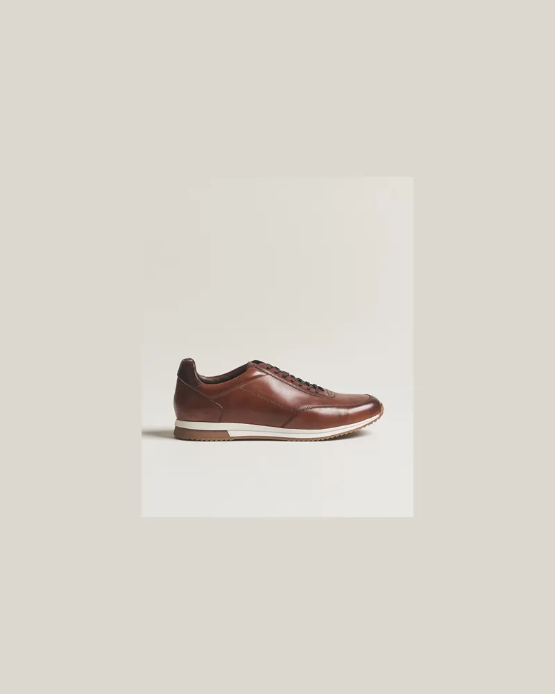 Loake 1880 Bannister Leder Running Sneaker Cedar Braun