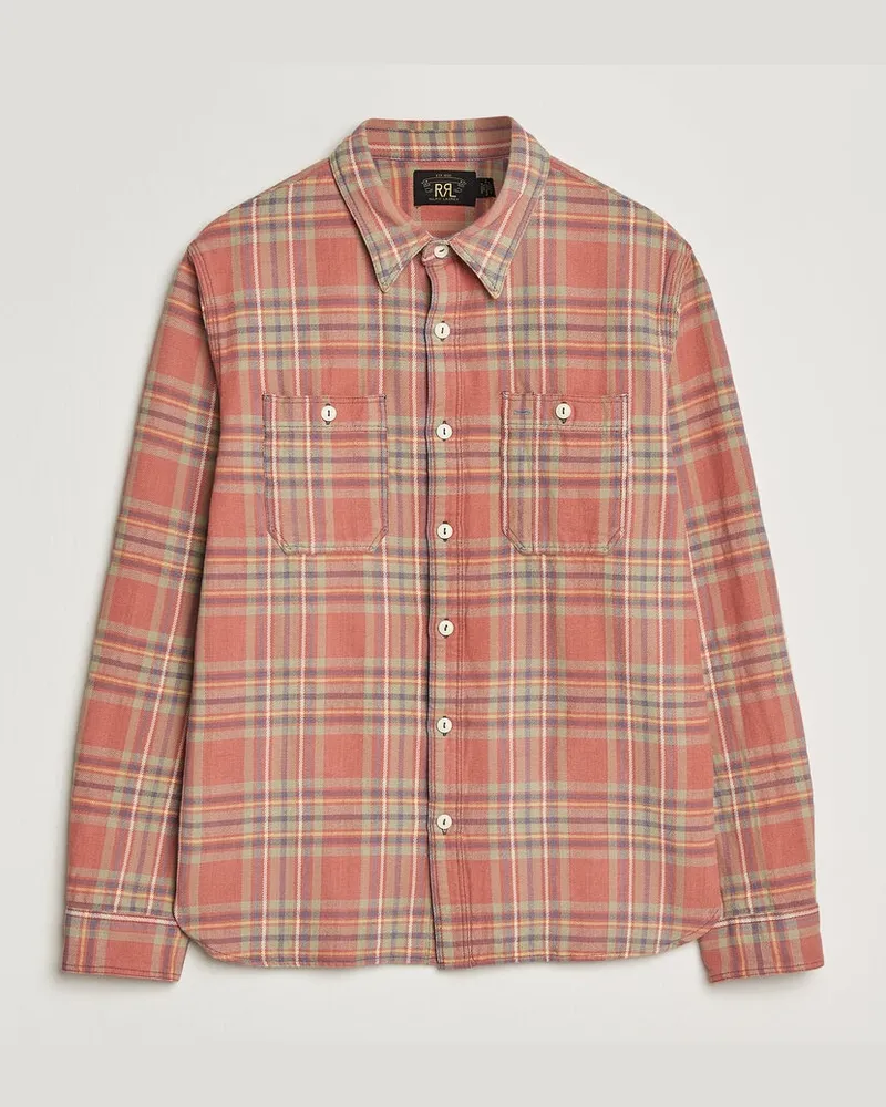 RRL Cameron Double Pocket Shirt Red/Blue Check Rot