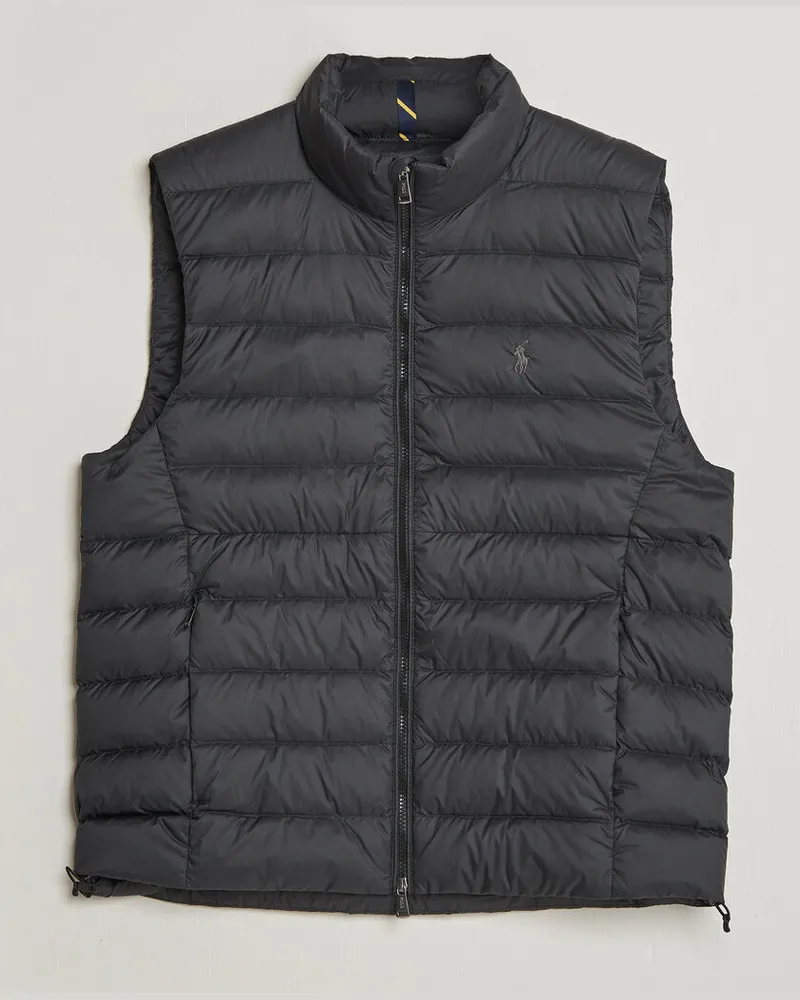 Ralph Lauren Quilted Matt Vest Polo Black Schwarz