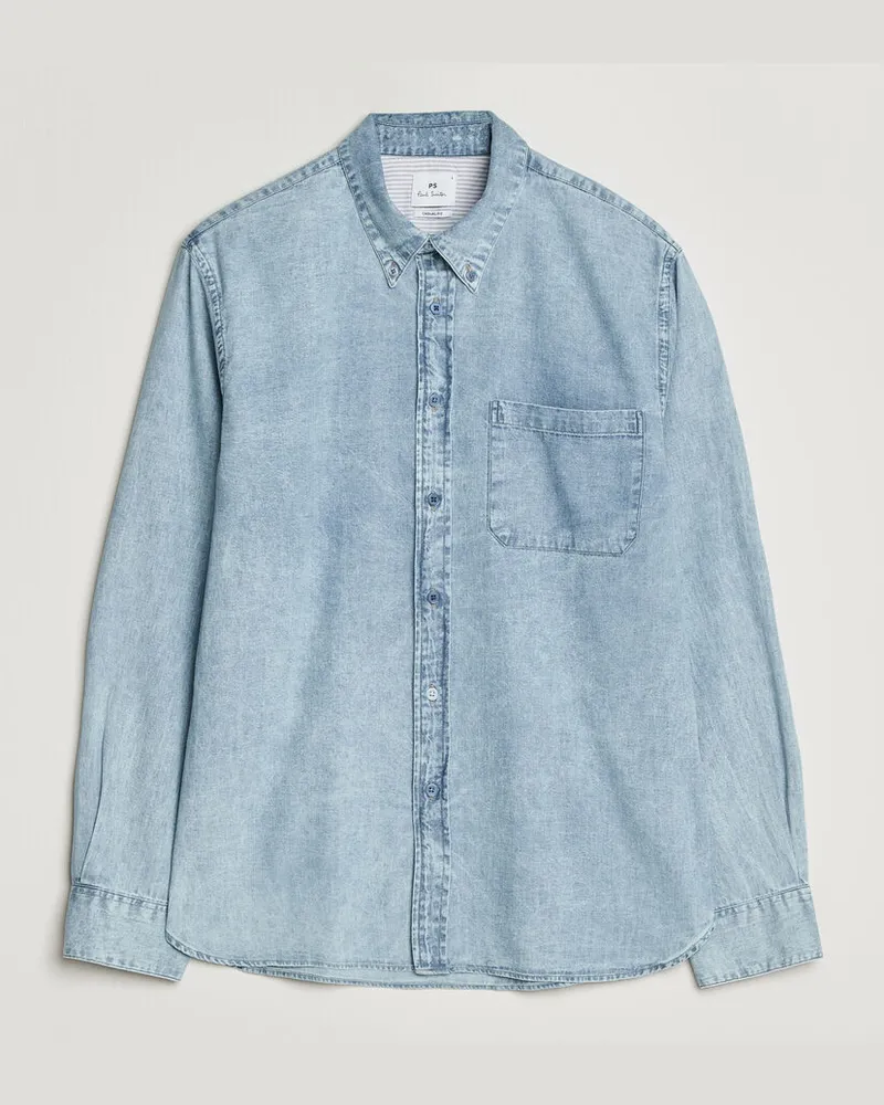 Paul Smith Casual Fit Denim Shirt Light Blue Blau