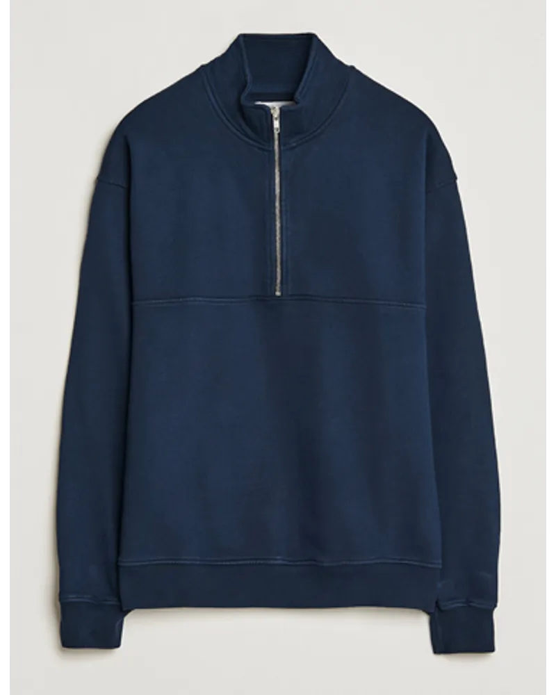 COLORFUL STANDARD Classic Organic Half-Zip Navy Blue Blau