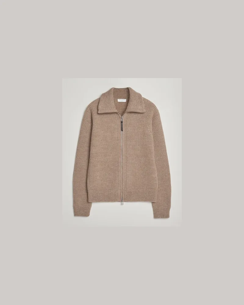 Tiger of Sweden Niall Heavy Wool Full Zip Beige Melange Beige