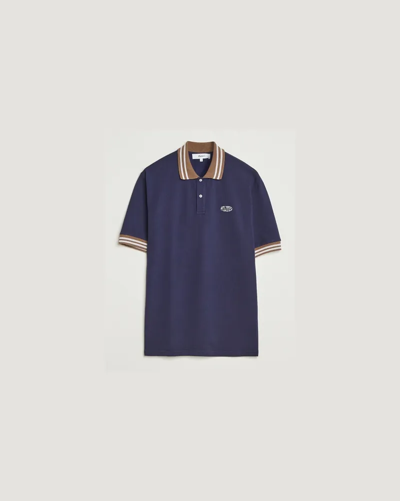 Palmes Oval Pique Polo Dark Blue Blau
