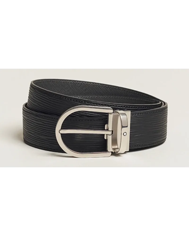 Montblanc 40mm Horseshoe Buckle Belt Black Schwarz