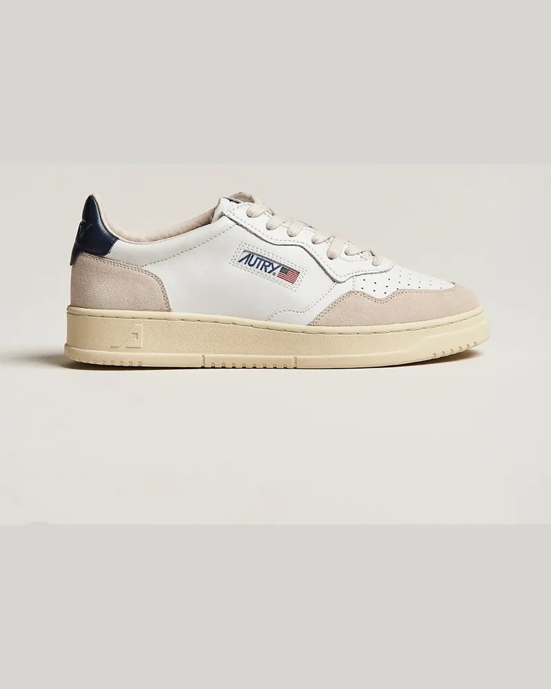 AUTRY Medalist Low Sneaker White/Blue Weiß