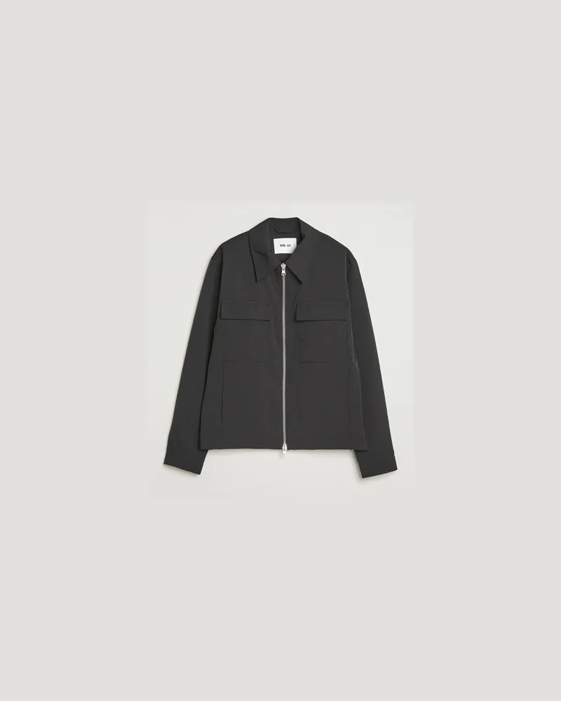 NN 07 Alban Bomber Jacket Black Schwarz