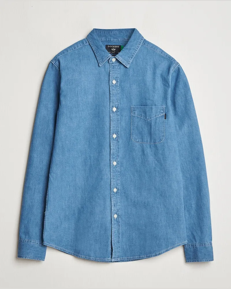 Dockers Original Slim Denim Shirt Draft Blau