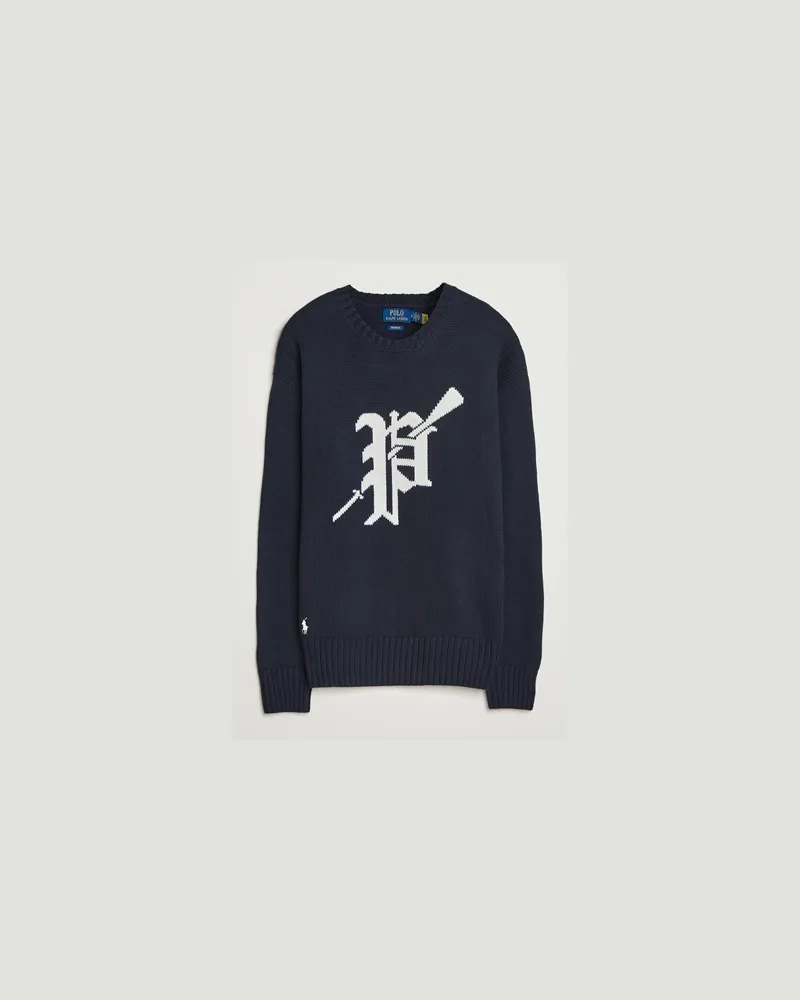 Ralph Lauren Cotton Logo Sweater Hunter Navy Blau