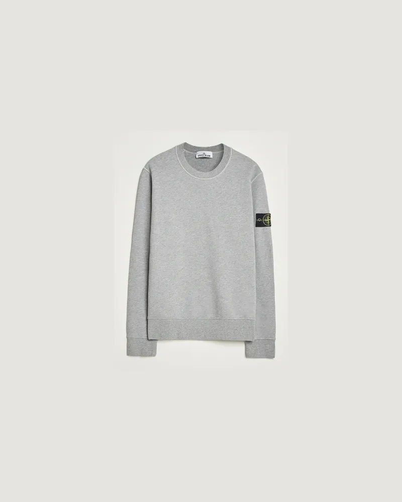 Stone Island Garment Dyed Fleece Sweatshirt Grey Melange Grau