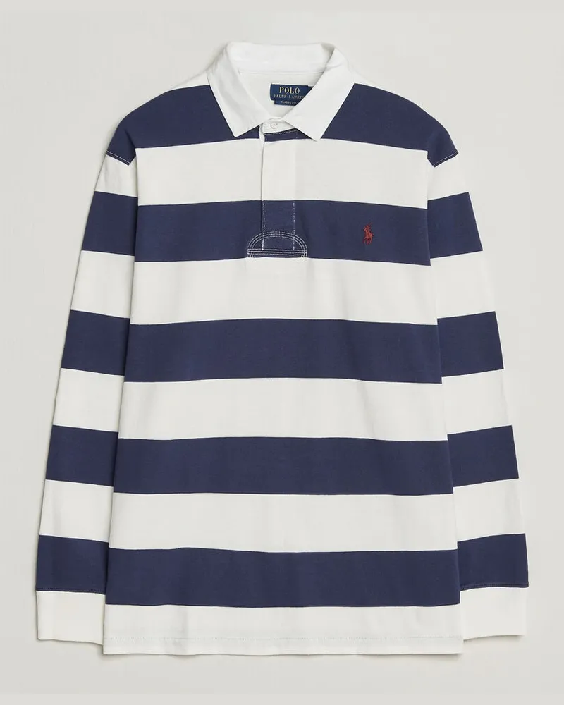 Ralph Lauren Striped Jersey Rugger Cream/Navy Mehrfarbig