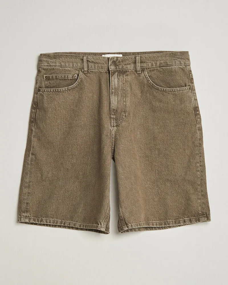 LES DEUX Denim Shorts Light Brown Braun
