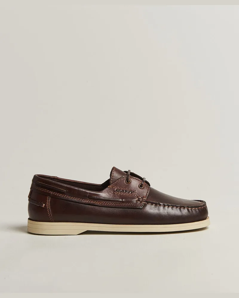 Gant Yardport Leather Boat Shoe Brown Braun