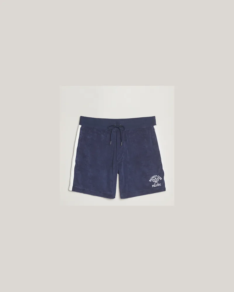 Ralph Lauren Athletic Track Sweat Shorts Newport Navy Blau