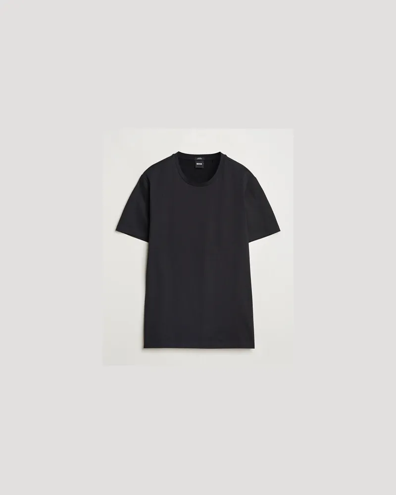 HUGO BOSS Tessler Mercerized Crew Neck T-Shirt Black Schwarz