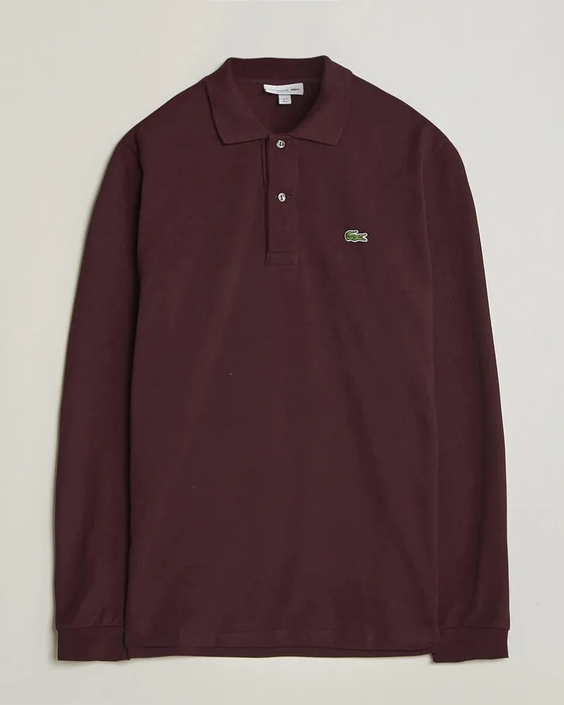 Lacoste Original Long Sleeve Polo Piké Oxalis Rot