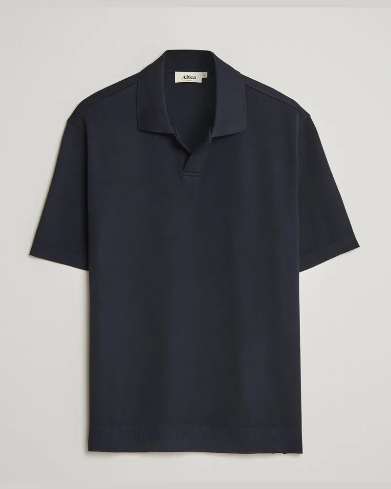 Altea Jersey Piquet Polo Navy Blau