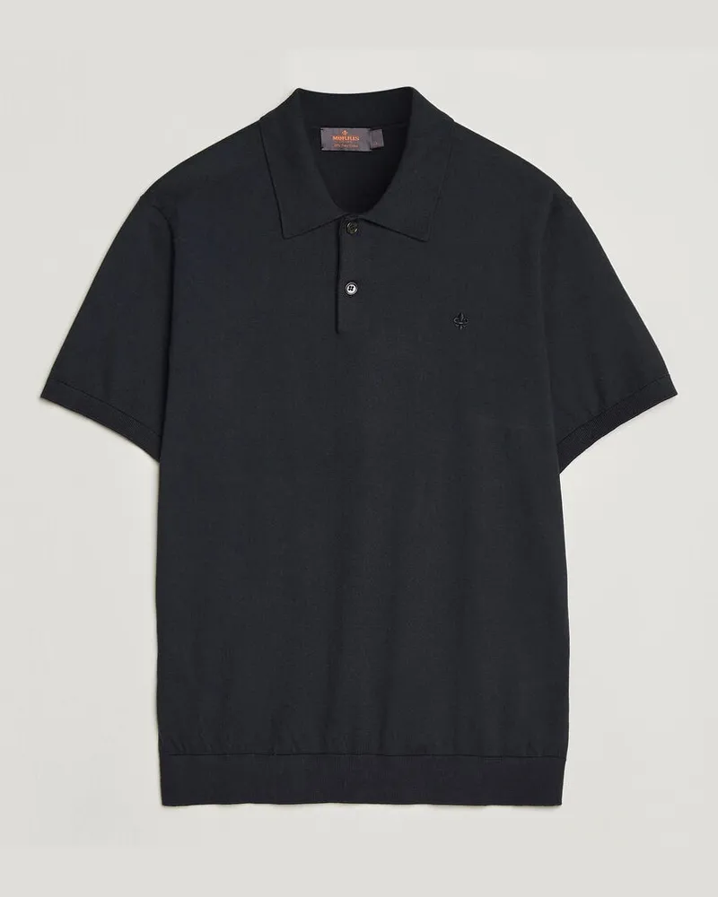 Morris Riley Short Sleeve Polo Navy Blau