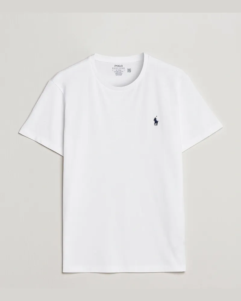 Ralph Lauren Custom Slim Fit Tee White Weiß