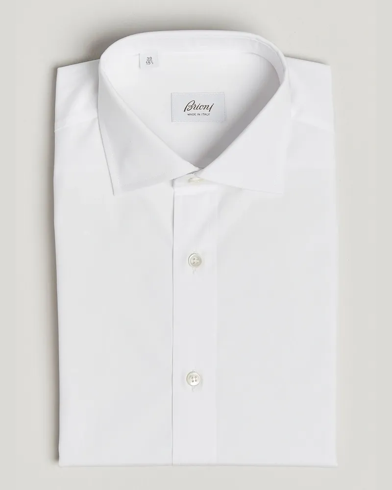 Brioni Slim Fit Dress Shirt White Weiß
