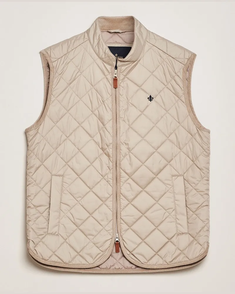 Morris Teddy Quilted Vest Khaki Beige