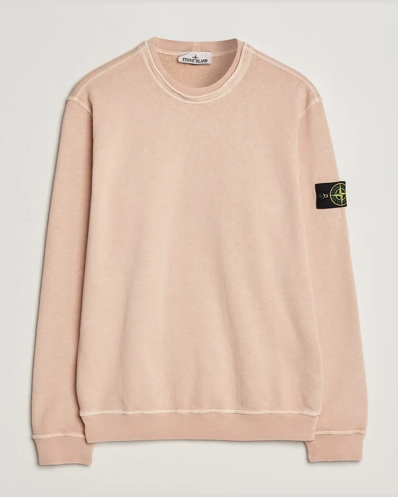 Stone Island Old Dyed Cotton Sweatshirt Plaster Pink Rosa