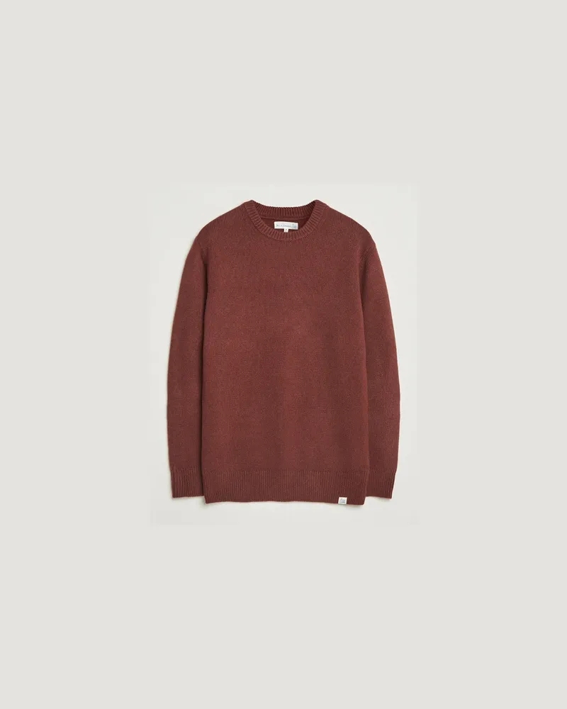 Merz b. Schwanen Merino/Cashmere Knitted Sweater Dark Brown Braun