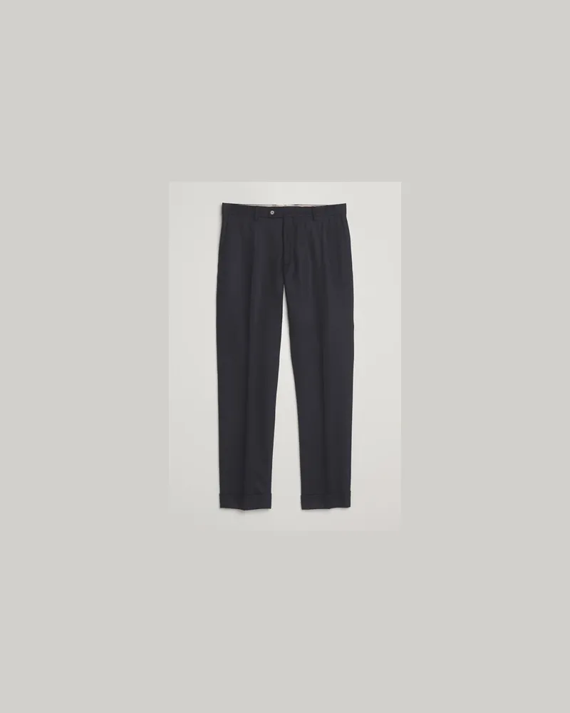 Morris Jack Flannel Trousers Navy Blau