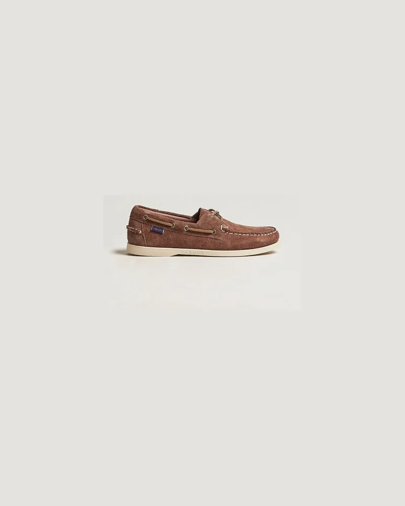 Sebago Docksides Suede Boat Shoe Dark Brown Braun